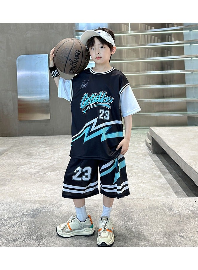 KUYING New Children's Basketball Suit Set  - Image 1