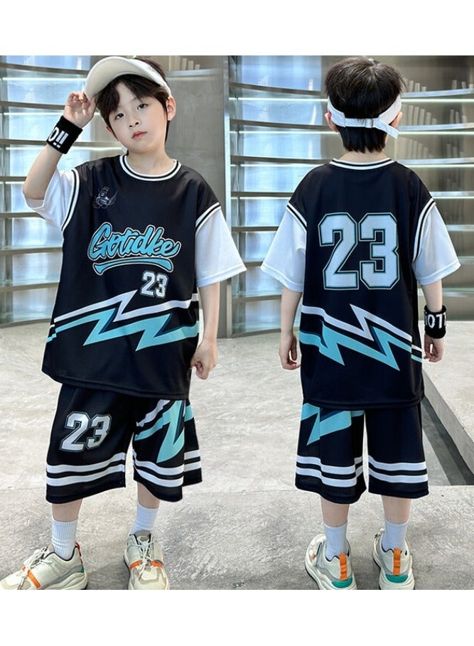 KUYING New Children's Basketball Suit Set  - Image 4