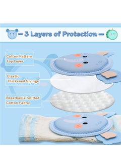 RATSAW 2 Pairs Baby Knee Pads for Crawling, Baby Breathable Crawling Knee Pads with Sponge Pad, Baby Knee Protectors, Anti-Slip Knee Pads, Knee Pads for Unisex Babies Elephant and Dinosaur  - Image 5