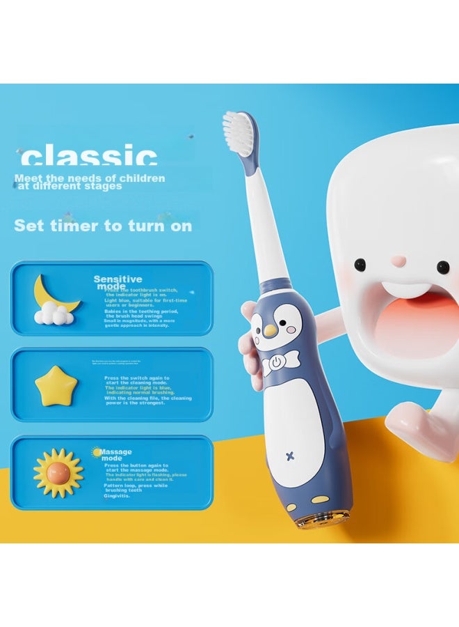 Kuta Children's Electric Toothbrush, Soft Bristles For Gum Protection, Sonic Vibration, Waterproof Timer, 3 Modes, K2 Camellia Pink, Ages 3-12 - Image 3