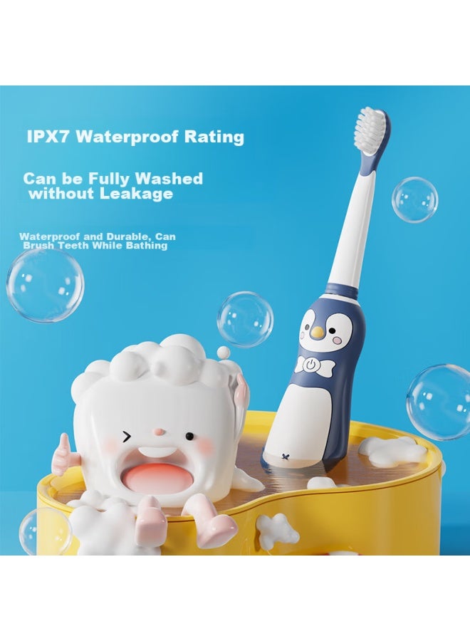 Kuta Children's Electric Toothbrush, Soft Bristles For Gum Protection, Sonic Vibration, Waterproof Timer, 3 Modes, K2 Camellia Pink, Ages 3-12 - Image 5