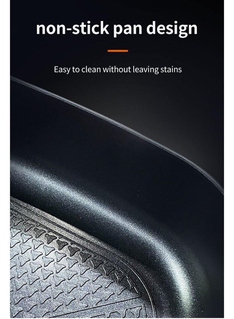 sokany Multifunction Electric Frying Pan, Electric Skillet with Healthy Safe Cookware Aluminium Easy Clean, 1500w, Non Stick, Sk-2004 (Black)  - Image 4