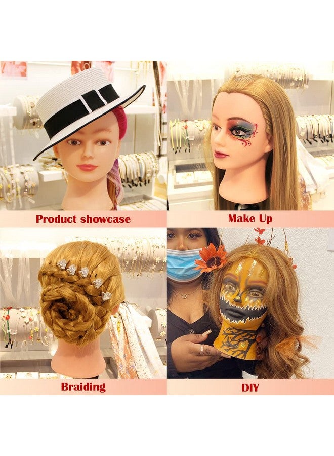 FABA Mannequin Head With Hair 2628 Hair Doll Cosmetology Mannequin Head Practice Braiding Cosmetology Doll Head Hair With Free Clamp Holder - Image 5