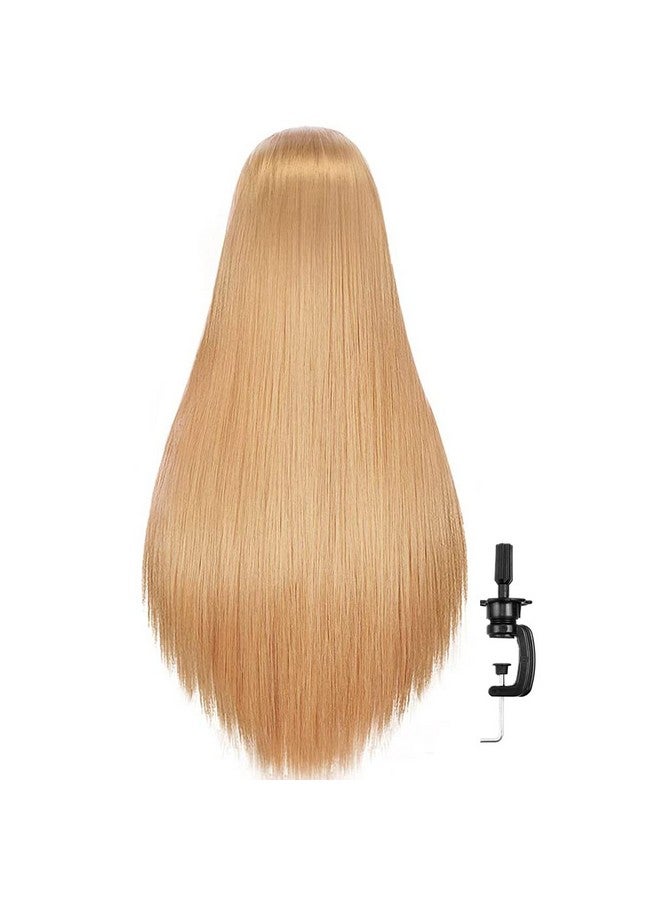 FABA Mannequin Head With Hair 2628 Hair Doll Cosmetology Mannequin Head Practice Braiding Cosmetology Doll Head Hair With Free Clamp Holder - Image 2