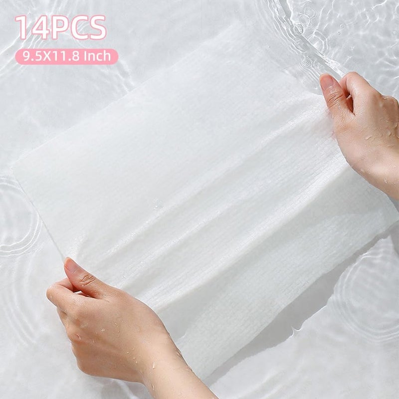 ZAKUDI Disposable Face Towels Compressed Washcloths for Travel Fast Drying Lightweight Camping Towels Magic Towel Minis for Your Purse One Size Beauty Makeup Remover Wipes Individually Wrapped14 pcs  - Image 5