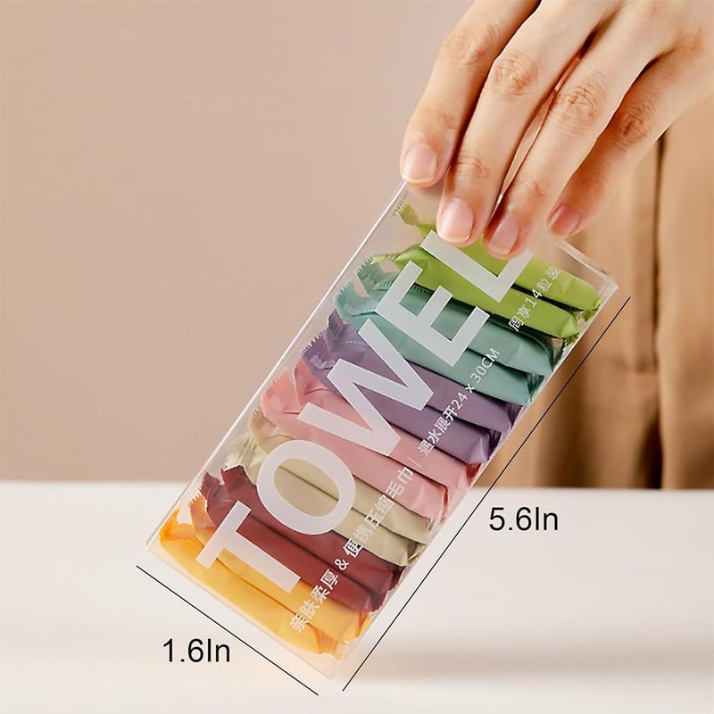 ZAKUDI Disposable Face Towels Compressed Washcloths for Travel Fast Drying Lightweight Camping Towels Magic Towel Minis for Your Purse One Size Beauty Makeup Remover Wipes Individually Wrapped14 pcs  - Image 2
