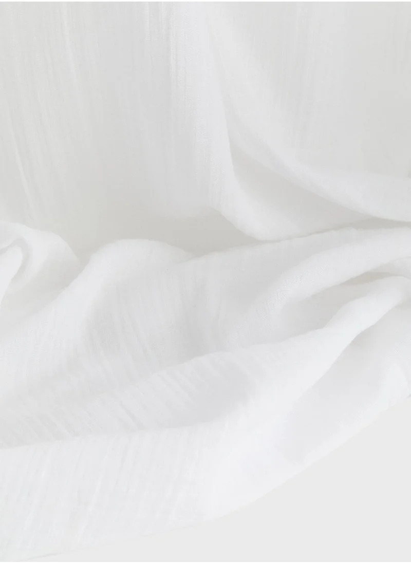 اتش اند ام Wide Cotton Muslin Curtain Length