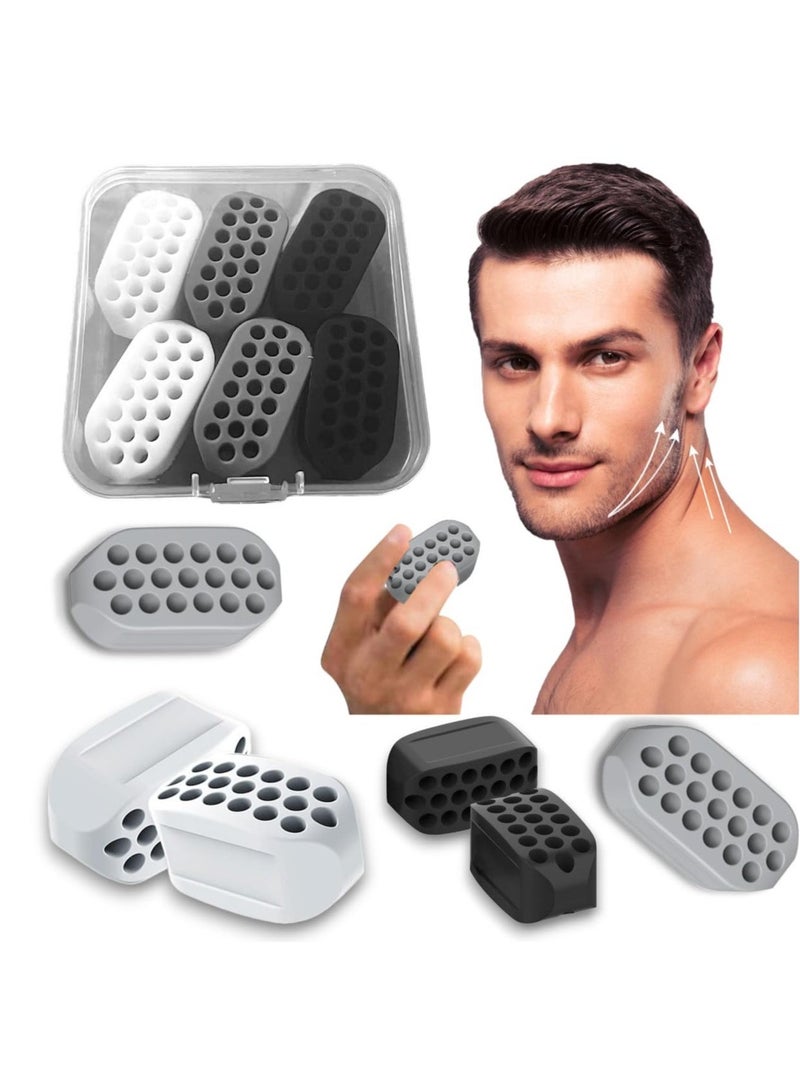 Loquat 6-Piece Jaw Exerciser Set – Face  Neck Toner, Jawline Shaper  Double Chin Reducer, Food Grade Silicone, Men  Women - Image 1