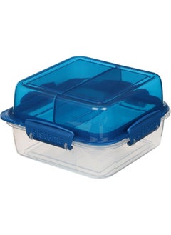 sistema Sistema 1.24L Lunch Stack Square to Go Assorted Colours, Polypropylene, 1.24 Litre  - Image 5