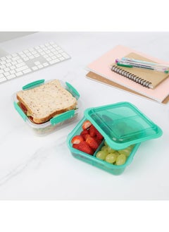 sistema Sistema 1.24L Lunch Stack Square to Go Assorted Colours, Polypropylene, 1.24 Litre  - Image 2