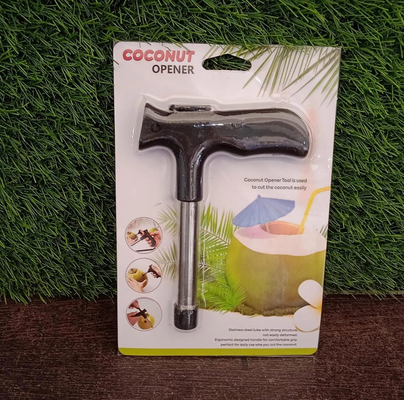 Horizonite Stainless Steel Coconut Opener | 3-Step Easy Process Tool for Quick & Clean Coconut Water Extraction | Durable, Dishwasher-Safe Design | Convenient & Easy to Clean - Image 3