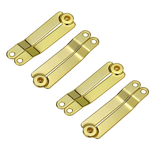 Tsnamay 4Pcs Gold Folding Lid Support Hinges for for Home Furniture Cabinet Jewelry Box Decoration - Image 1