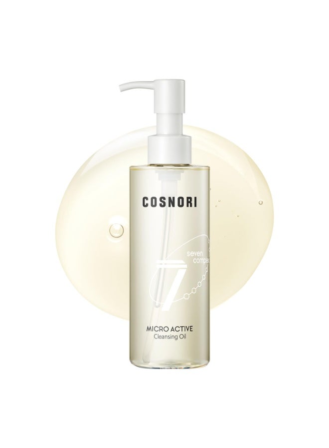 COSNORI 7-Complex Micro Active Cleansing Oil â€“ Korean Vegan Facial Cleansing Oil, Fresh and Light Finish â€“ Gentle Makeup Remover for Face, Hypoallergic, Fermented 7-Oil Complexes, 6.7 fl.oz. - Image 1