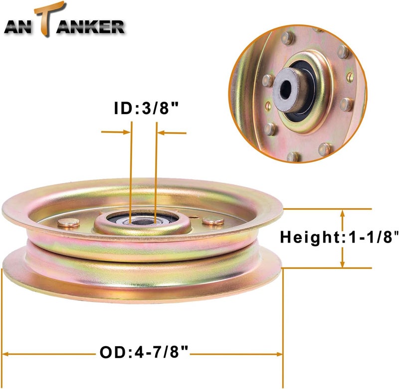 Antanker 753-08171 Idler Pulley 756-04129B Mower Deck Pulley Replaces for Cub Cadet 756-04129 956-04129 956-04129C 756-04129C, 3 Pack - Image 2
