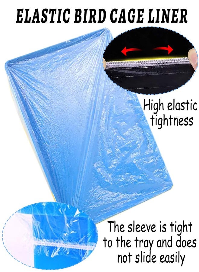 Niwaes Disposable Bird Cage Liners Clear Plastic Parakeet Cage Liner Bag - 50 Pcs Parrot Cage Tray Liners Universal Film Bird Cage Accessories for Finches Canaries Cockatiels Birdcage - Image 5