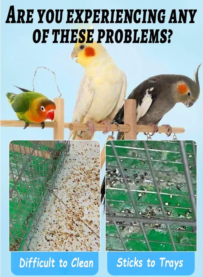 Niwaes Disposable Bird Cage Liners Clear Plastic Parakeet Cage Liner Bag - 50 Pcs Parrot Cage Tray Liners Universal Film Bird Cage Accessories for Finches Canaries Cockatiels Birdcage - Image 3