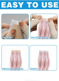 BTFMEI 72 Pieces Hair Extension Tape Tabs, Double Sided Waterproof Strong Adhesive Hair System Replacement Sticker, Lace Front Wig Tape for Hairpiece and Hair Extension (Complexion)  - Image 3