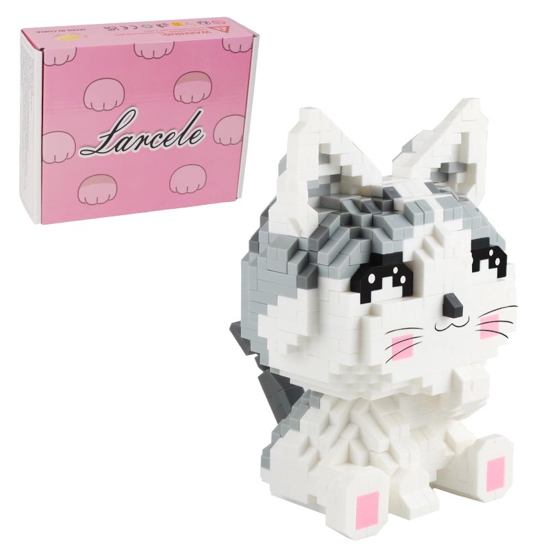 Larcele Cat Micro Building Blocks Pet Mini Building Toy Bricks 867 Pieces KLJM02 Model 2285 - Image 4