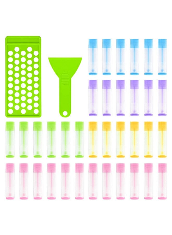 RONRONS RONRONS Professional Lipsticks Filling Tray Kits, Including 1 Pieces Lip Balms Filling Tray 1 Pieces Spatula and 50 Pieces Empty Lip Balm Tubes with Caps DIY Lipstick Gifts for Women Grils Business - Image 1