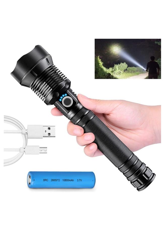 HOMESTAR Super Bright Rechargeable LED Flashlights,XHP70.2 Flashlight, 10000mAh Parallel Battery, Zoomable&IPX5 Waterproof  - Image 1