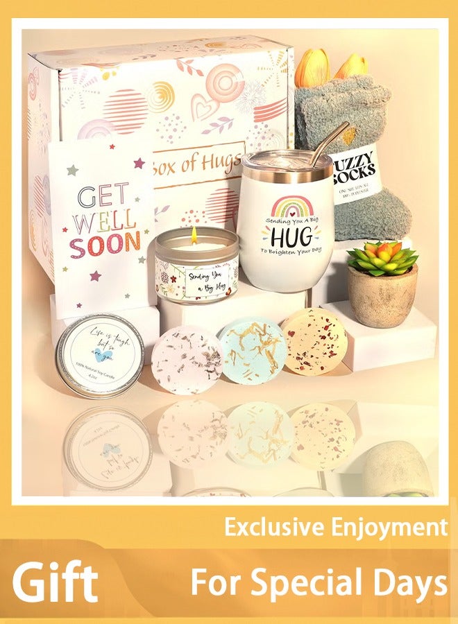 عربست عدة سبا متميزة للفتيات - كرات استحمام زهرية، رداء وشموع - صندوق هدايا عيد ميلاد فاخر للنساء والمراهقات مع هدايا رمضان وصداقة بتصميم أزرق وأخضر - Image 1