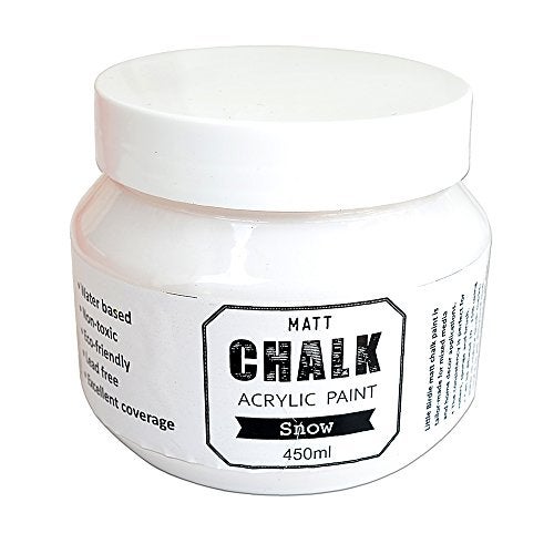 itsy-bitsy Little Birdie Home Decor Chalk Paint Snow - 450 ml | Chalk Paint for Canvas, Wood Furniture, Wall, Home Decor, Glass, Terracotta Pots | Multi Surface Paint - Image 1