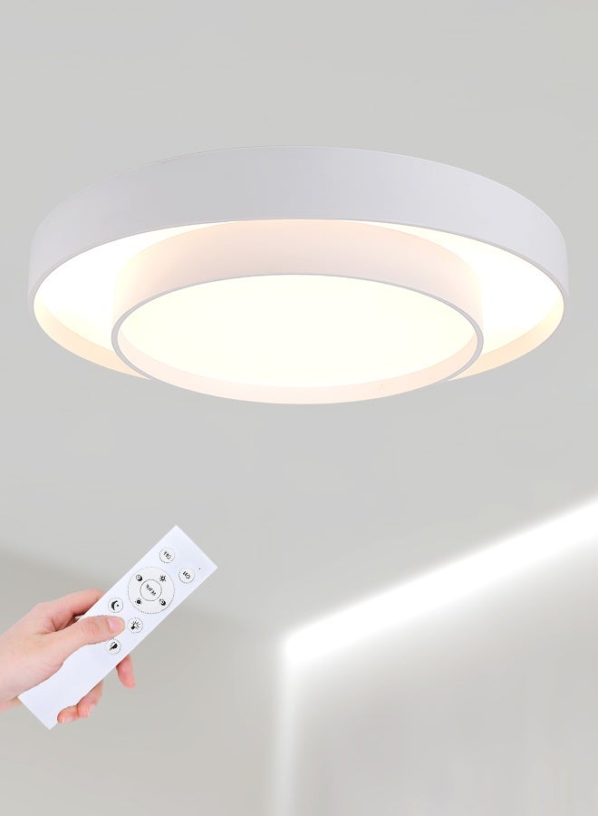 YATAI LIGHTING Modern Round LED Ceiling Light, 90W Remote-Controlled Dimmable Fixture, 3000K-6000K Adjustable Colors, Minimalist Flush Mount for Bedroom, Dining Room & Living Areas,80cm - Image 1