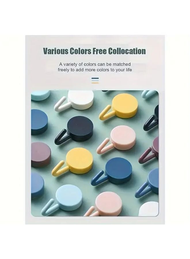 50 قطعة من خطاطيف الحائط اللاصقة متعددة الألوان متعددة الأغراض لتنظيم المنزل - Image 5