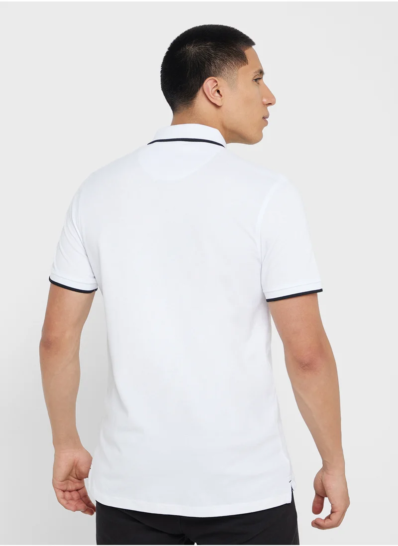 JACK & JONES Jjepaulos Logo Print Polo Shirt