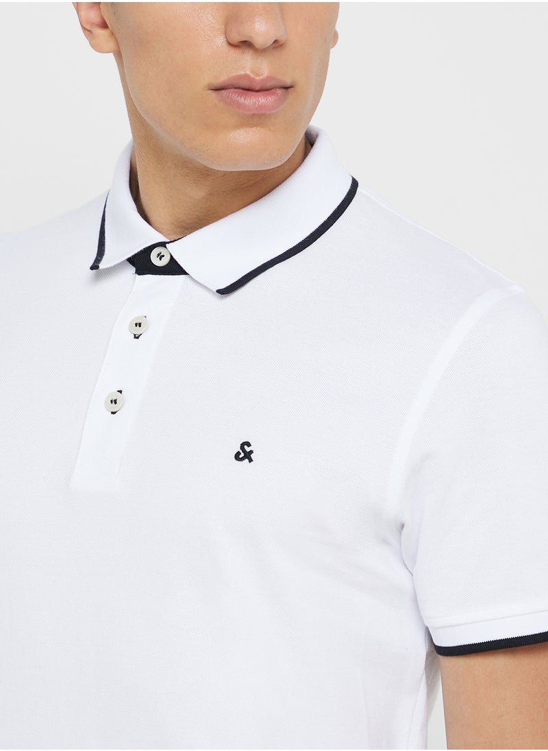JACK & JONES Jjepaulos Logo Print Polo Shirt  - Image 3