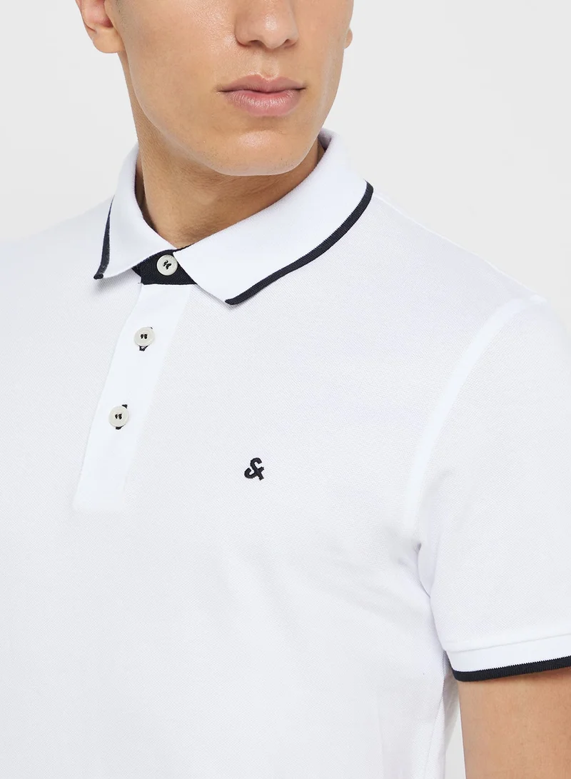 JACK & JONES Logo Print Polo Shirt