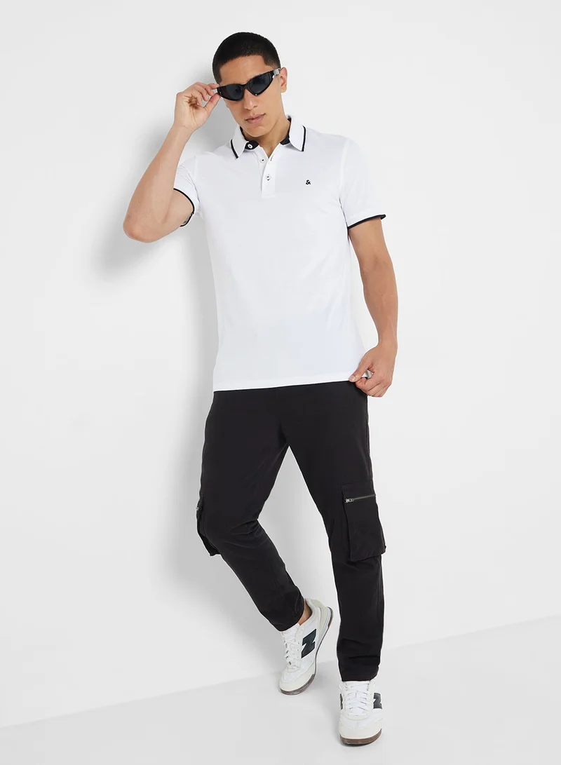 JACK & JONES Logo Print Polo Shirt