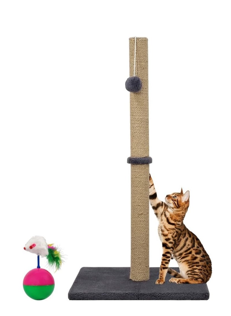 NNC PETS Cat tree with Scratching post, Hanging ball, and Stable base, 75 cm Cat climbing frame, Indoor cat activity center with Scratch-resistant, Easy to assemble and Ideal for kittens and cats, (Grey) - Image 1