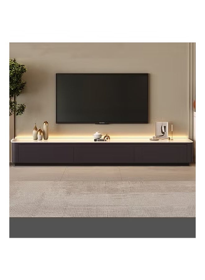 كيكي غرفة معيشة حديثة خزانة تلفزيون فاخرة جديدة بلون الجوز مع أربعة أدراج مزيج ضوء فاخر بسيط صخري 200 سم - Image 1