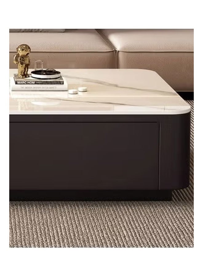 كيكي غرفة معيشة حديثة خزانة تلفزيون فاخرة جديدة بلون الجوز مع أربعة أدراج مزيج ضوء فاخر بسيط صخري 200 سم - Image 4