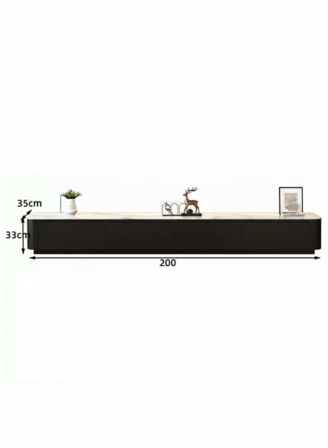 keke Modern living room New luxury TV cabinet with four drawers combination light luxury simple rock 200cm - Image 2