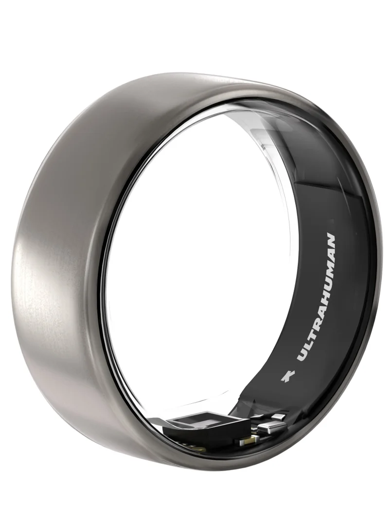 ULTRAHUMAN Ring AIR - Advanced sleep-tracking wearable, HRV & Temperature Monitoring,Track workout, movement & recovery, Water resistant, 6 Days Battery Life with Lifetime Free Subscription (Size 9) - Raw Titanium