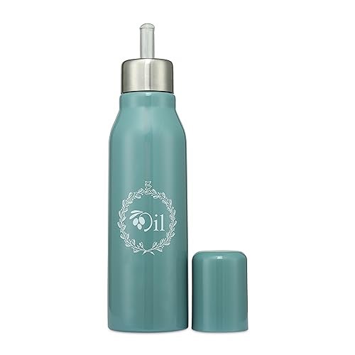 anantam homes Stainless Steel Oil Dispenser 750 ML Bottle Leakproof | Oil Nozzle Dropper | Cooking Oil Bottle For Home, Kitchen, Cooking, Café, Restaurant (Moss Green) - Image 1