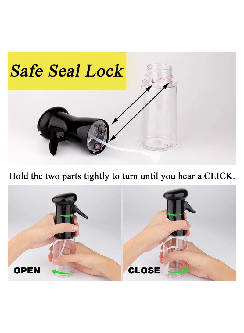 SYOSI Oil Sprayer, Mister Olive Oil Spritzer for Air Fryer 210ml Cooking Spray Bottle Kitchen Gadgets with 1 Cleaning Brush for BBQ Frying Salad Roasting Frying - Image 2