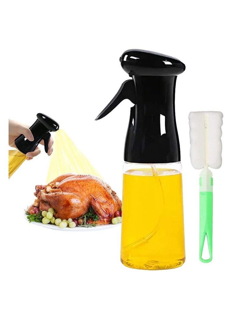 SYOSI Oil Sprayer, Mister Olive Oil Spritzer for Air Fryer 210ml Cooking Spray Bottle Kitchen Gadgets with 1 Cleaning Brush for BBQ Frying Salad Roasting Frying - Image 1