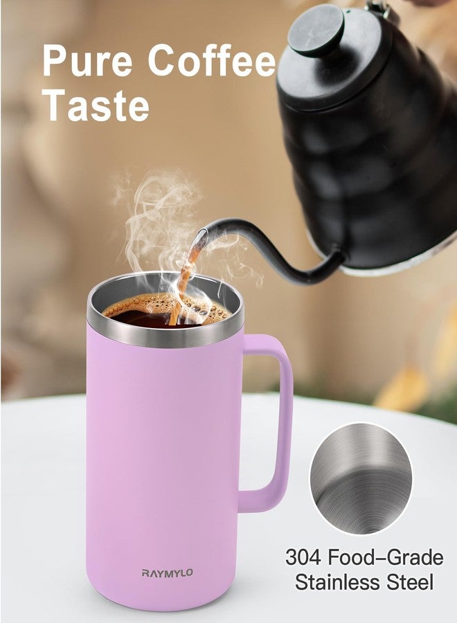 RAYMYLO Insulated Coffee Mug 24 oz, Double Wall Stainless Steel Coffee Mug with Lids, Leak-Proof & Detachable Slider Lid for Thorough Clean, Keeps Coffee Cold for 9 Hrs, Suitable for Camp Home Office - Image 4