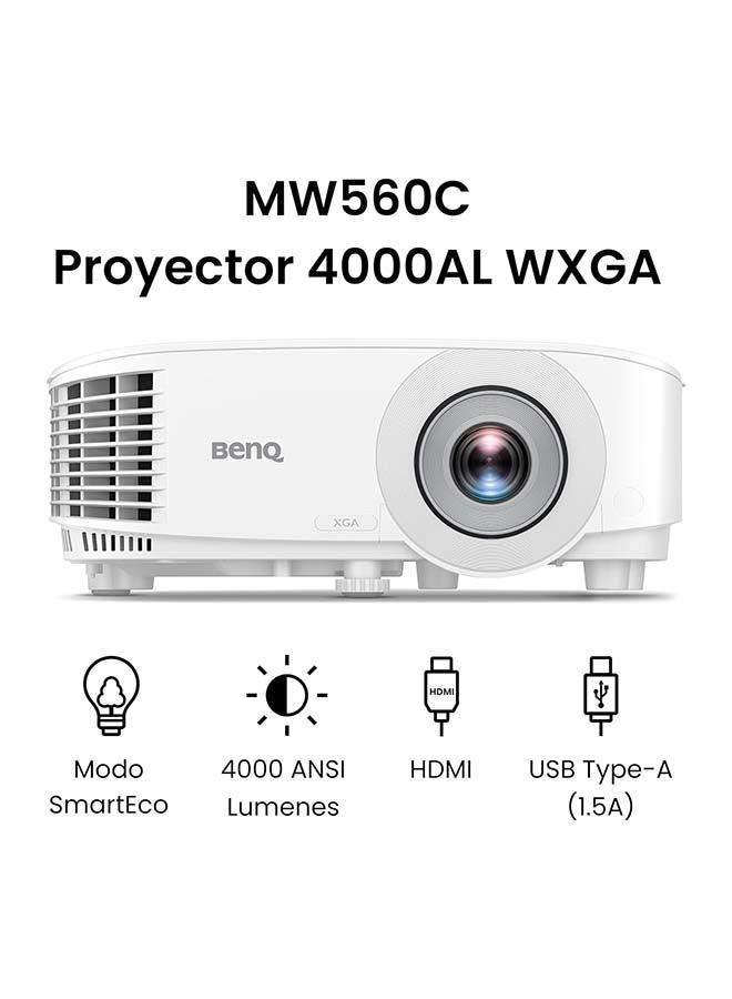 بين كيو MX560C | 4000AL XGA Projector with SmartEco Power Saving - KSA 2yr Warranty MX560C White - Image 2
