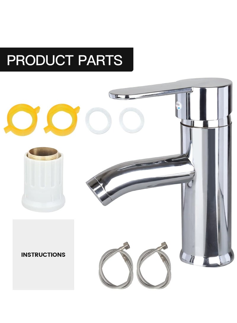 WENTCCION Modern Bathroom Faucet Brushed Nickel Bathroom Sink Single Hole Bathroom Upgraded Version Vanity Faucet - Image 2