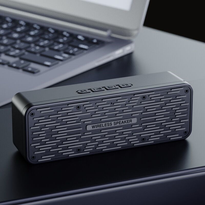 Portable Wireless Bluetooth Speaker with Colorful Lights Black 