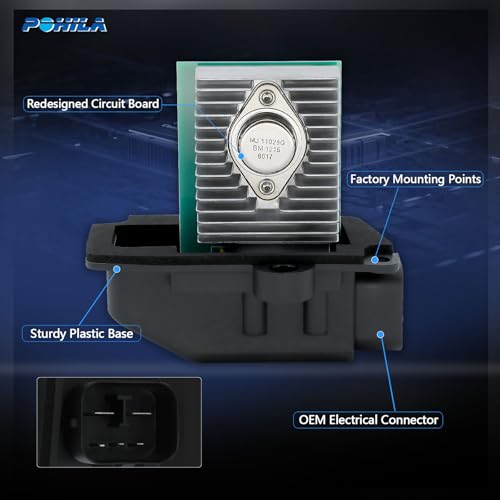 POHILA Auto Temp Control HVAC Blower Motor Fan Resistor Compatible with 98-11Crown Victoria,97-08Town Car,98-11 Grand Marquis,03-04 Marauder Replaces RU572 YH1826 973-442 8W7Z19E624A F8VZ19E624AA 6W7Z19E624A - Image 4