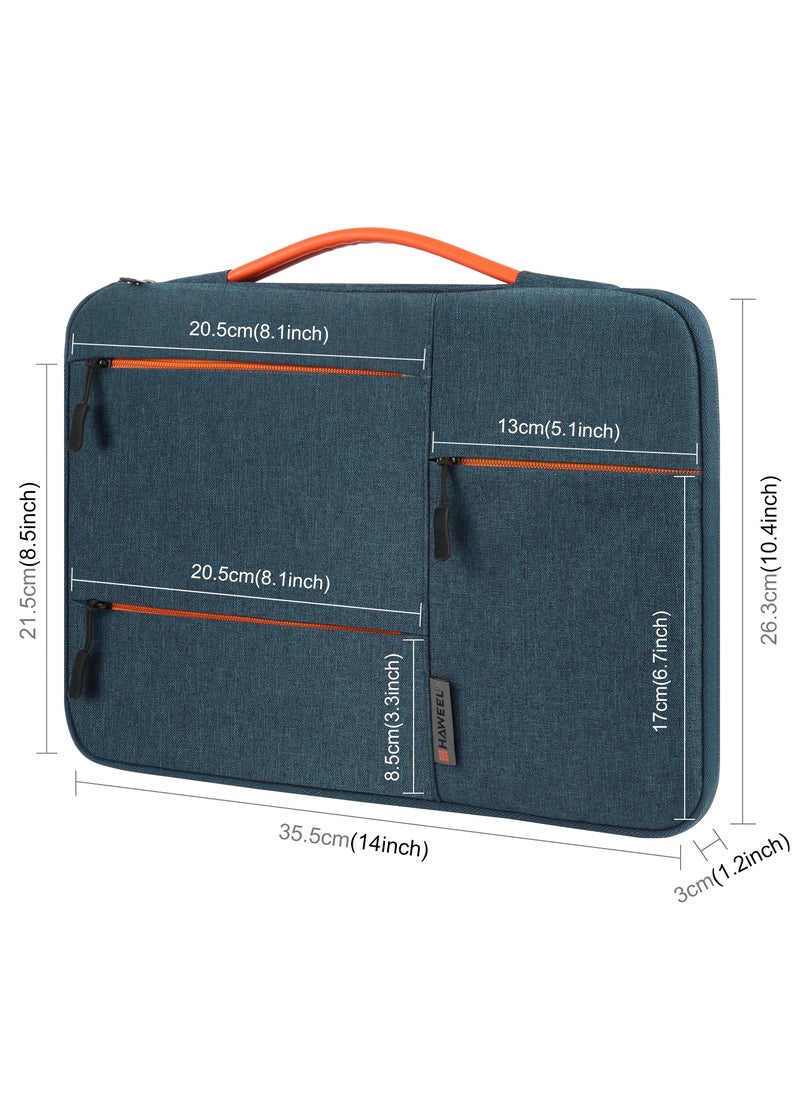 HAWEEL 14-Inch Sleeve Case Zipper Laptop Handbag(Dark Blue)  - Image 3