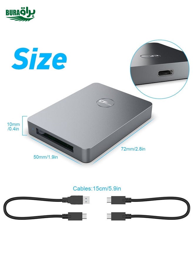 BURAQ - Rocketek CR316 USB3.1 Gen2 CFexpress Type B Card Reader(Silver Grey) - Image 1