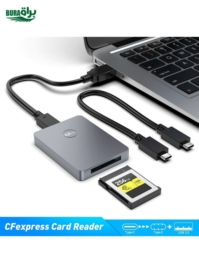 BURAQ - Rocketek CR316 USB3.1 Gen2 CFexpress Type B Card Reader(Silver Grey) - Image 1