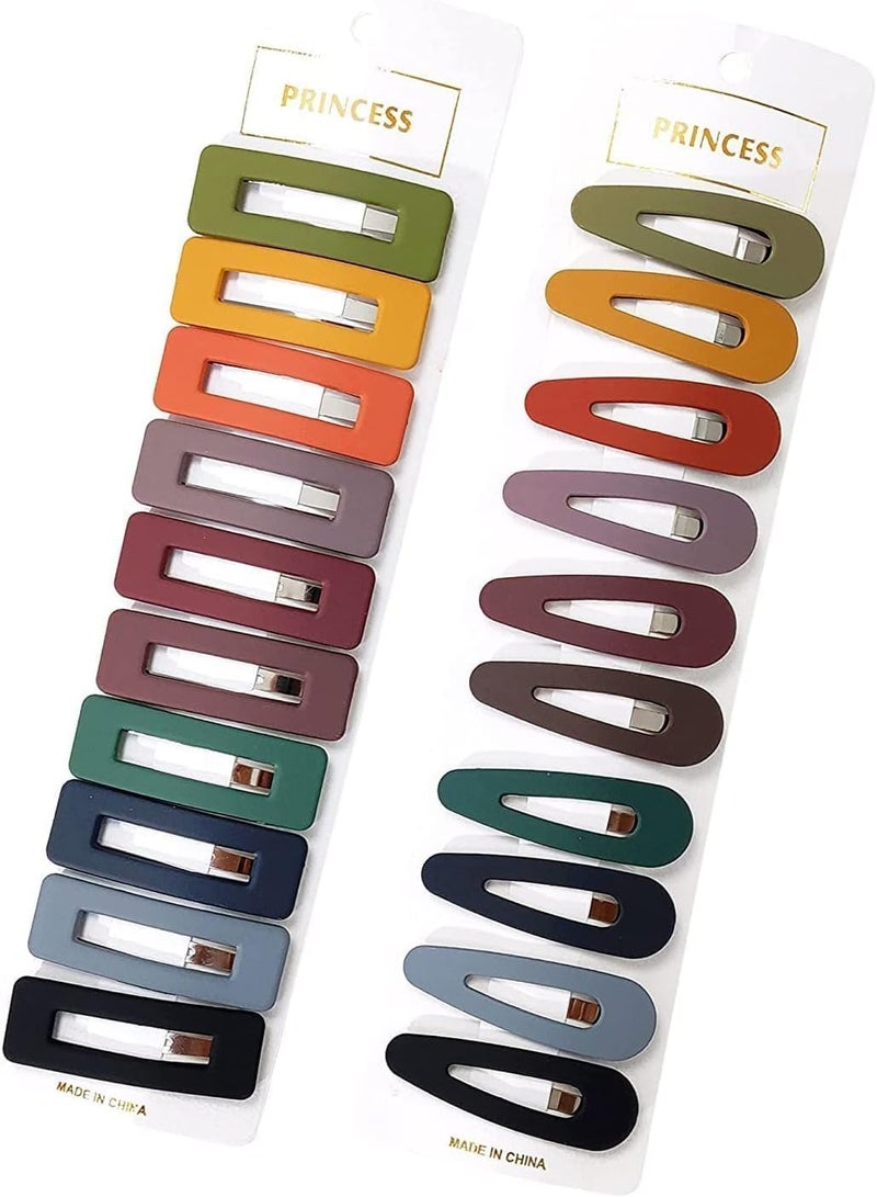 20 جهاز كمبيوتر شخصي مقاطع الشعر للبنات ، ماتي معدنية شاب الشعر باريتس في ألوان الحلوى ، ملحقات الشعر غير المنزلقة للأطفال والأطفال الصغار والمراهقين والنساء - Image 1