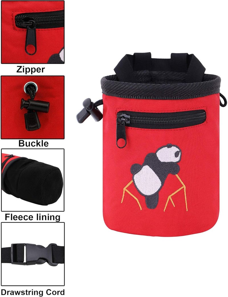 AMC Rock Climbing Panda Design Chalk Bag with Adjustable Belt - Image 5